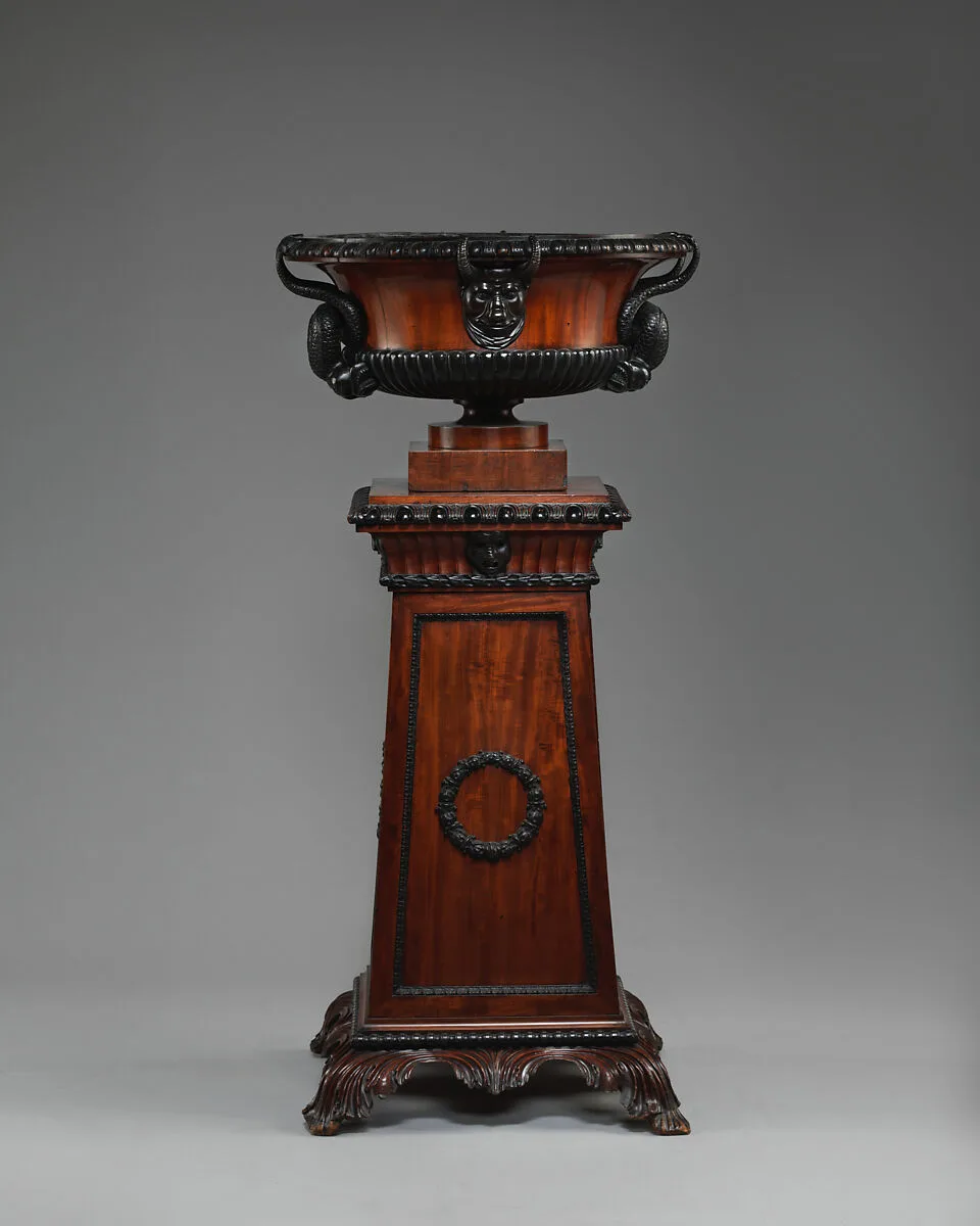 Wine cistern (urn and pedestal) (one of a pair) — Unknown