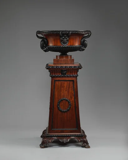 Wine cistern (urn and pedestal) (one of a pair)