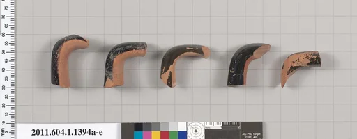 Terracotta fragments of kylikes (drinking cups)