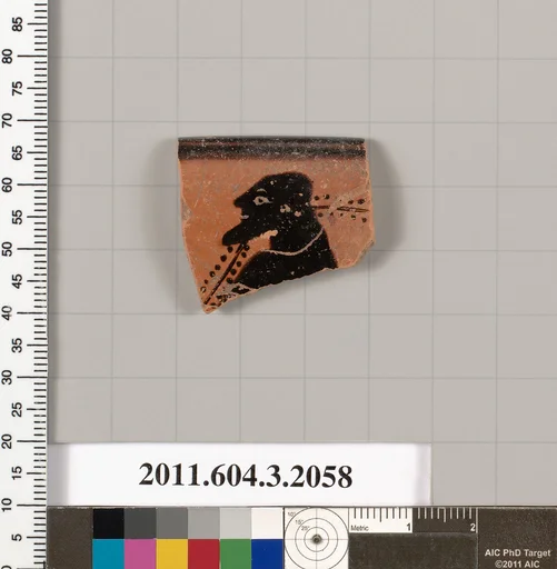 Terracotta rim fragment of a kylix (drinking cup)