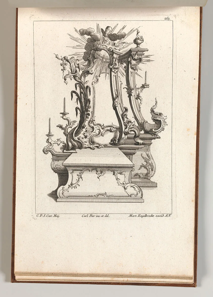 Design for an Altar, Plate 2 from an Untitled Series of Designs for Altars — Jacob Gottlieb Thelot|Martin Engelbrecht|Carl Pier