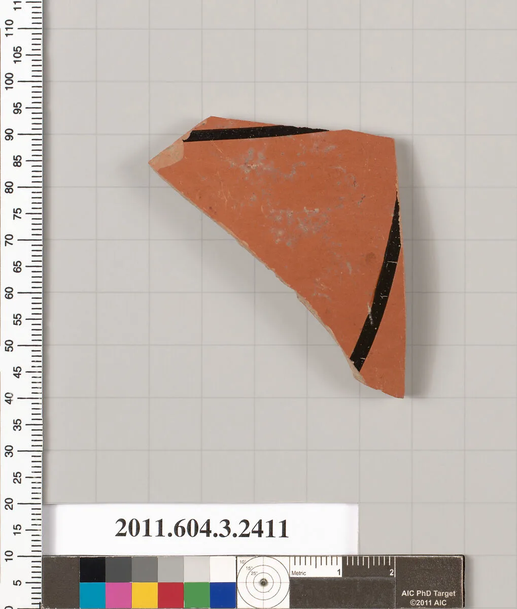 Terracotta fragment of a kylix: eye-cup (drinking cup) — Unknown