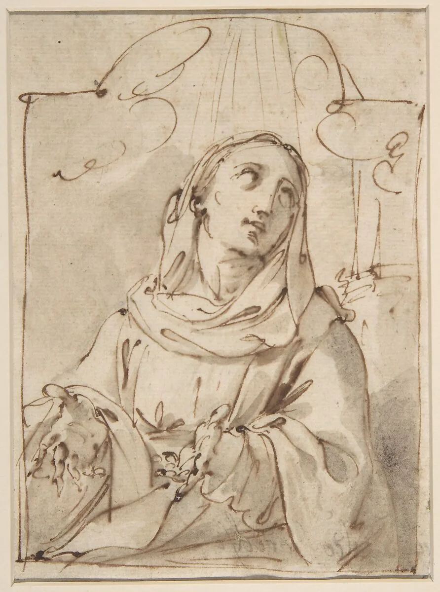 Half Figure of a Female Saint — Ubaldo Gandolfi