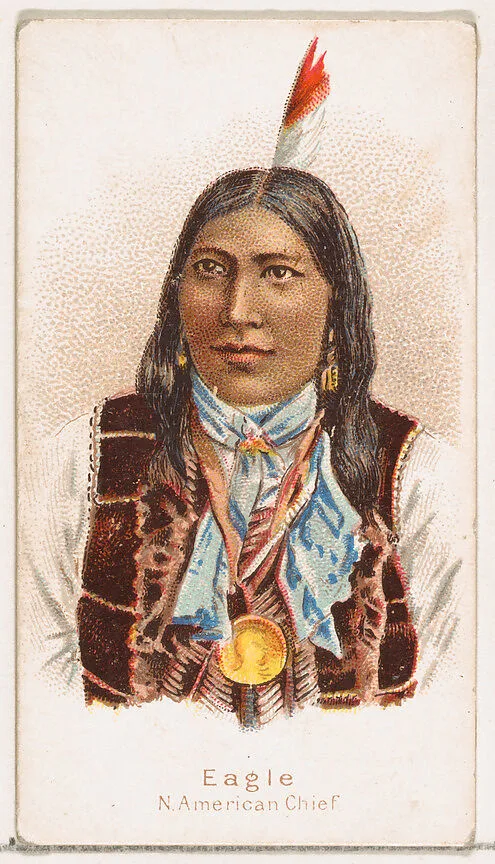 Eagle, North American Chief, from the Savage and Semi-Barbarous Chiefs and Rulers series (N189) issued by Wm. S. Kimball & Co. — William S. Kimball & Company