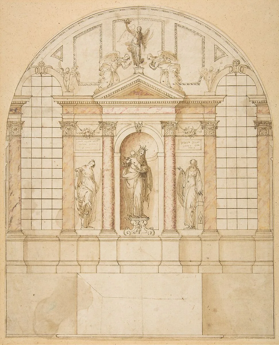 Design for an Altarpiece — Anonymous, French, 18th century|Anonymous, French, 17th century