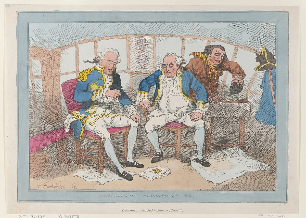 Commanders Engaged at Sea — Thomas Rowlandson|S. W. Fores