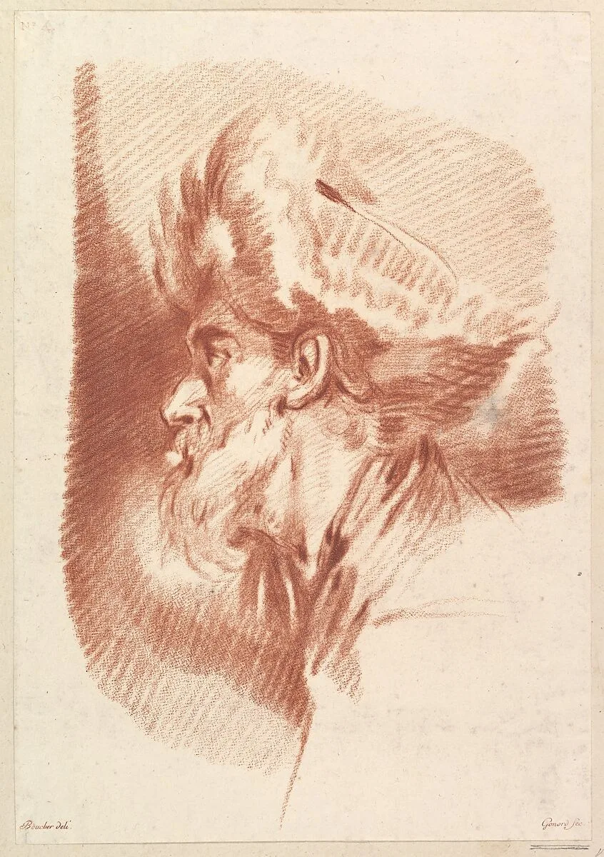 Untitled (Head Of A Man In Turban) — François Gonord|François Boucher