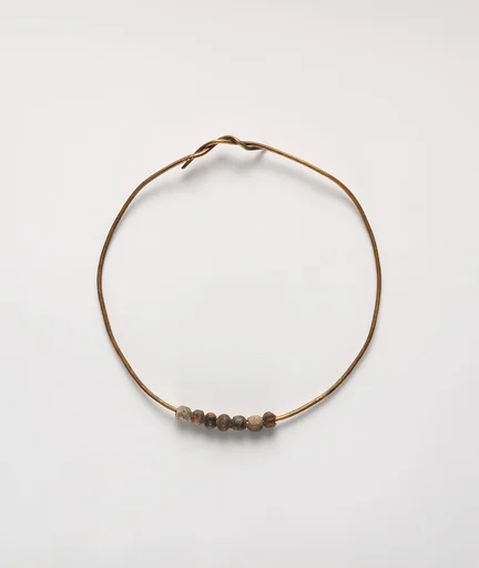 Melon Beads on Gold Wire