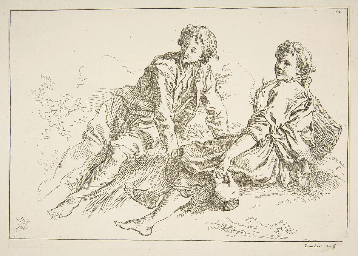 Sheet of Sketches — François Boucher|Abraham Bloemaert