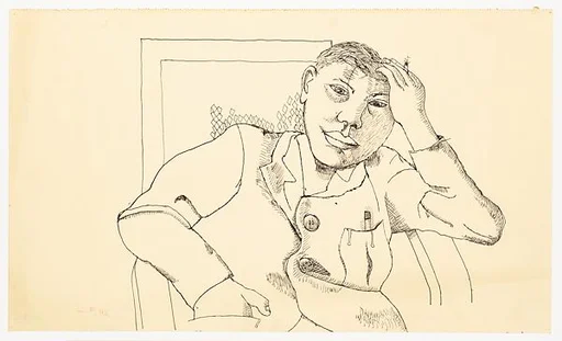 Seated Man Smoking