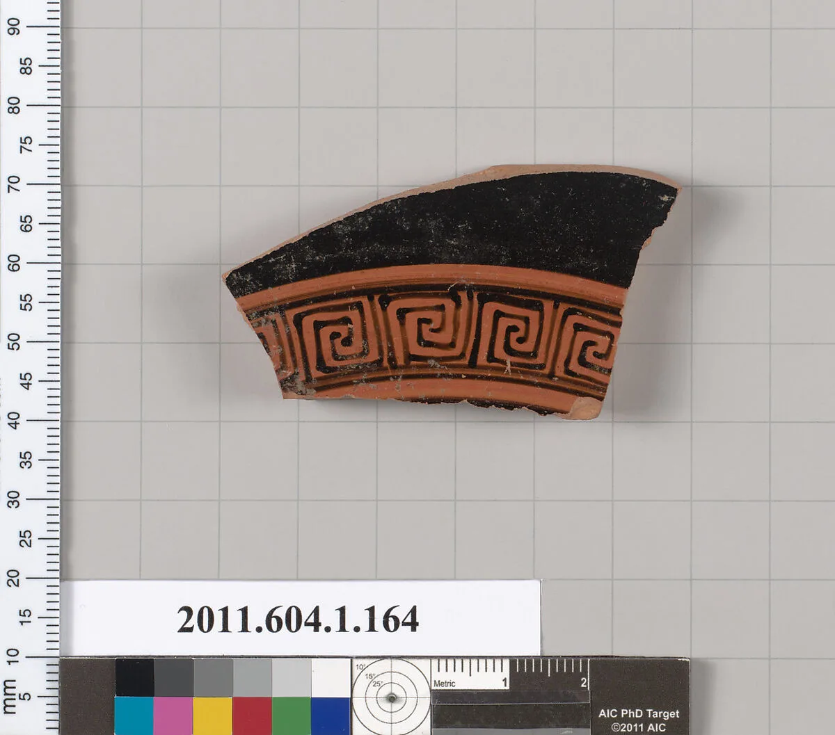 Terracotta fragment of a kylix (drinking cup) — Unknown