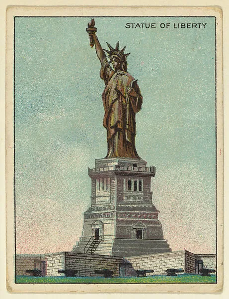 Statue of Liberty, from the "Lighthouse Series" (T77), issued with Hassan Cigarettes by the American Tobacco Company — American Tobacco Company