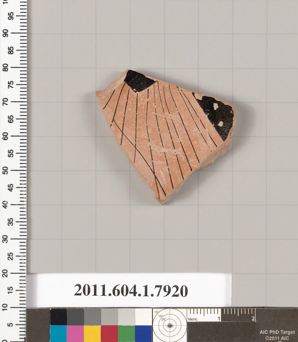 Terracotta fragment of a kylix (drinking cup) — Unknown