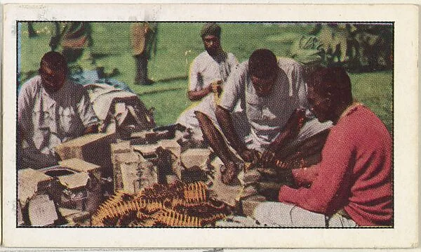 Card No. 197, Indian Troops in France, from the World War I Scenes series (T121) issued by Sweet Caporal Cigarettes — Underwood & Underwood|American Tobacco Company