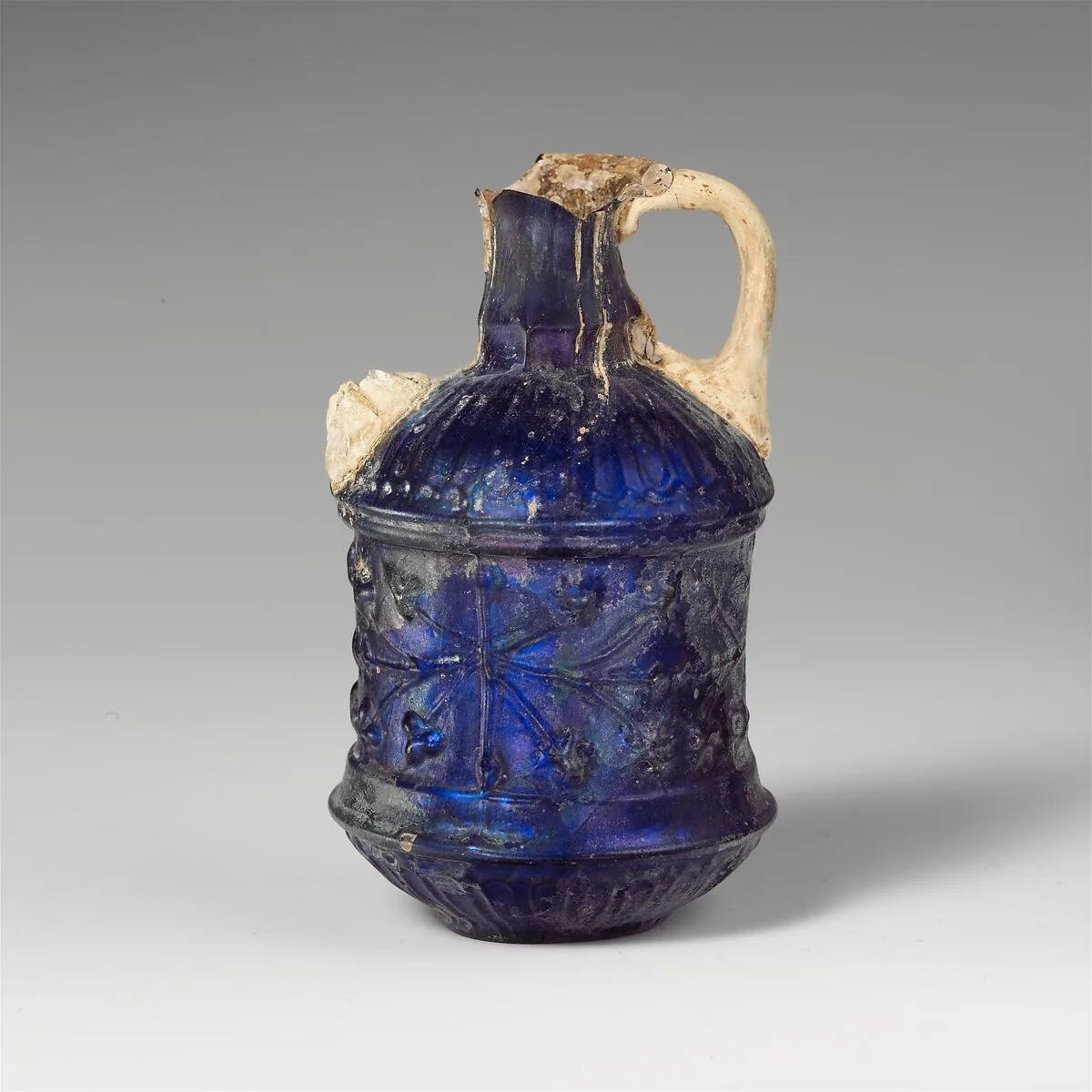Glass two-handled bottle — Unknown
