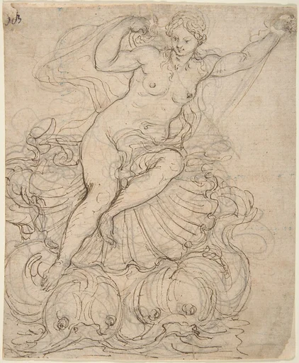 Galatea on her Chariot drawn by Dolphins