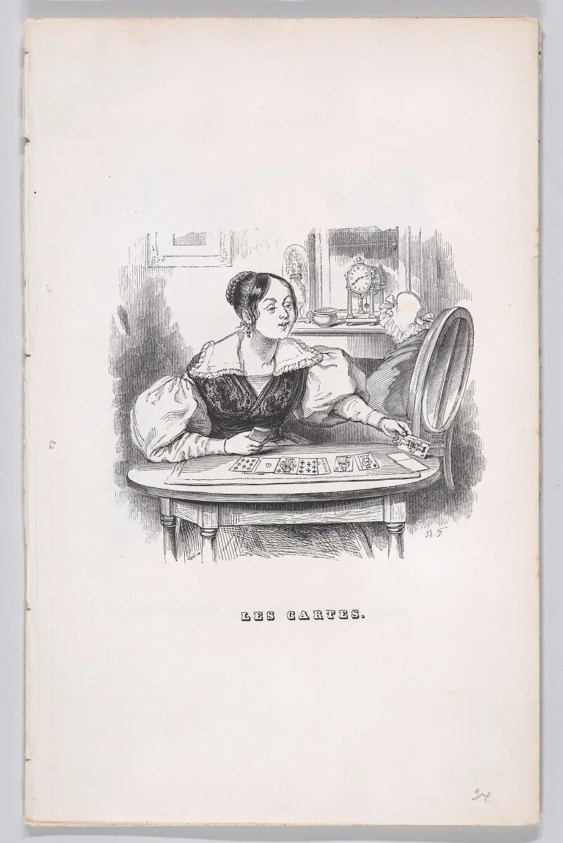 "The Cards" from The Complete Works of Béranger — J. J. Grandville|Fournier & Perrotin|Pierre Jean de Béranger