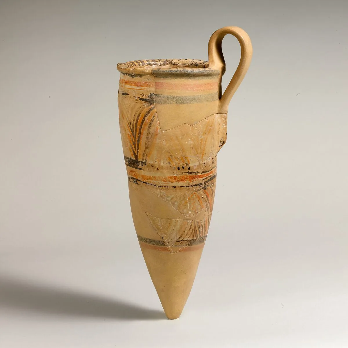 Terracotta conical rhyton (ritual vessel) — Unknown