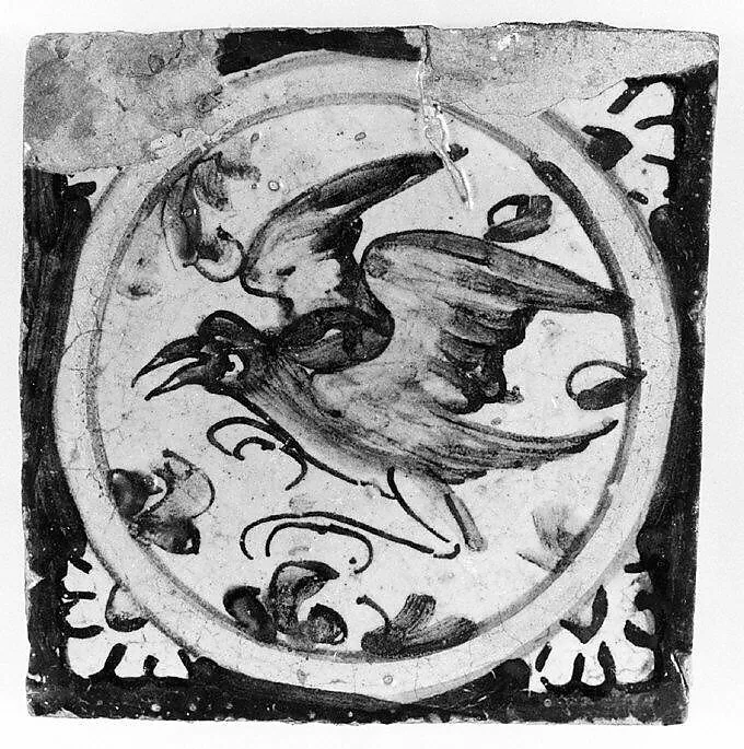 Set of four wall tiles — Unknown