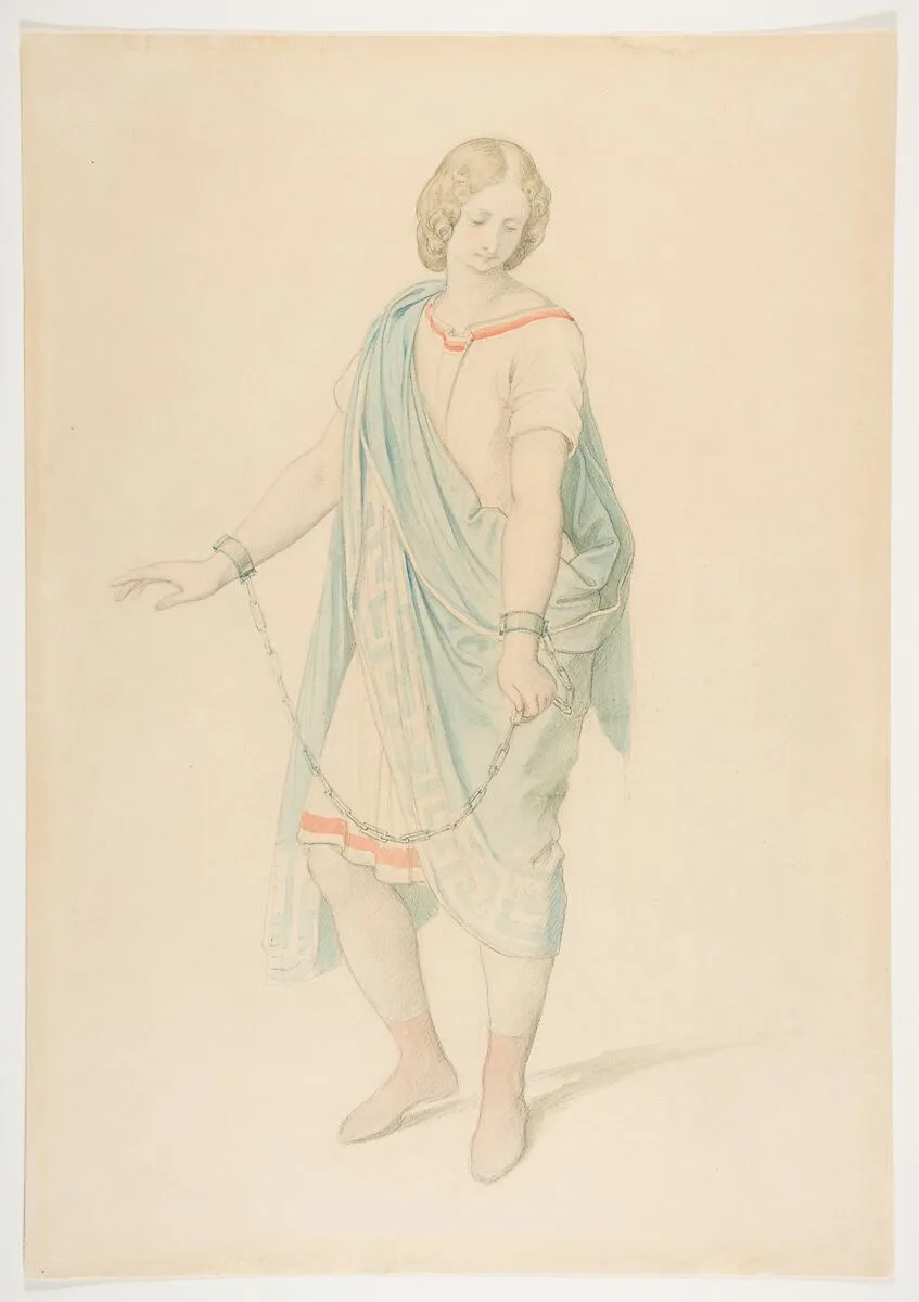 The soprano Karoline Hetzenecker in the role of Sesto in La Clemenza di Tito by W.A. Mozart — Moritz von Schwind