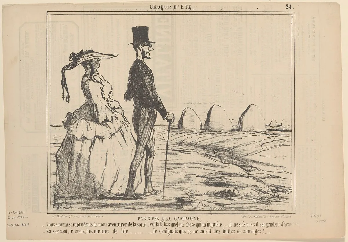 A Summer Sketch: Parisians in the Countryside — Honoré Daumier