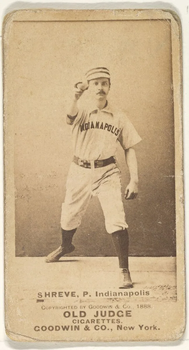 Lev Shreve, Pitcher, Indianapolis, from the Old Judge series (N172) for Old Judge Cigarettes — Goodwin & Company