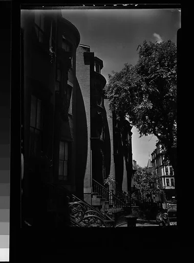 [Oblique View of Town Houses, Boston, Massachusetts]