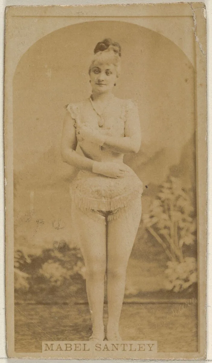 Mabel Santley, from the Actors and Actresses series (N45, Type 8) for Virginia Brights Cigarettes — Allen & Ginter