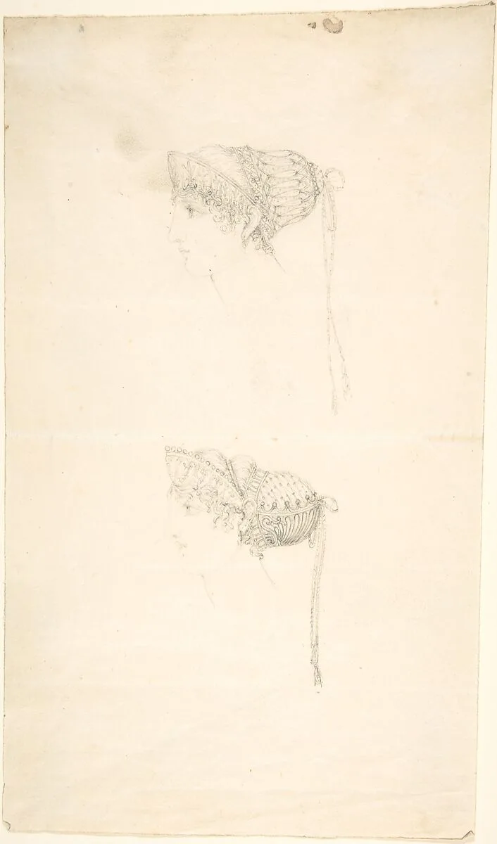 Two studies of Headdresses from Scrapbook — John Bridge