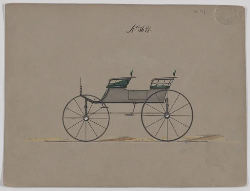 Design for 4 seat Phaeton, no top, no. 3691
