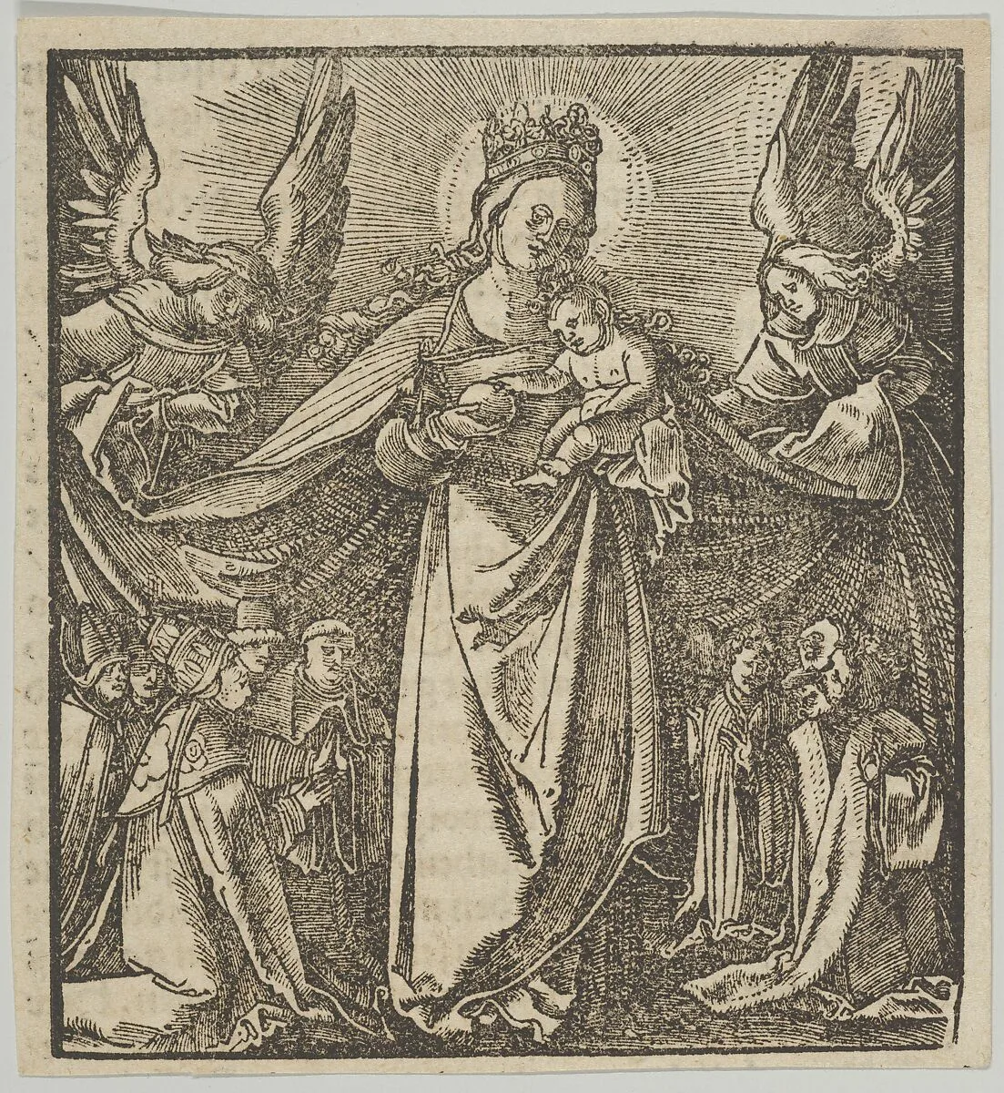 The Madonna of Mercy, from Hymmelwagen auff dem, wer wol lebt... — Silvan Otmar|Hans Schäufelein|Hans von Leonrodt