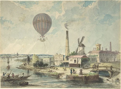 Mr. Green in the Albion Balloon, Having Ascended from Vauxhall Gardens, August 12,1842