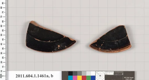 Terracotta fragments of a kylix (drinking cup)