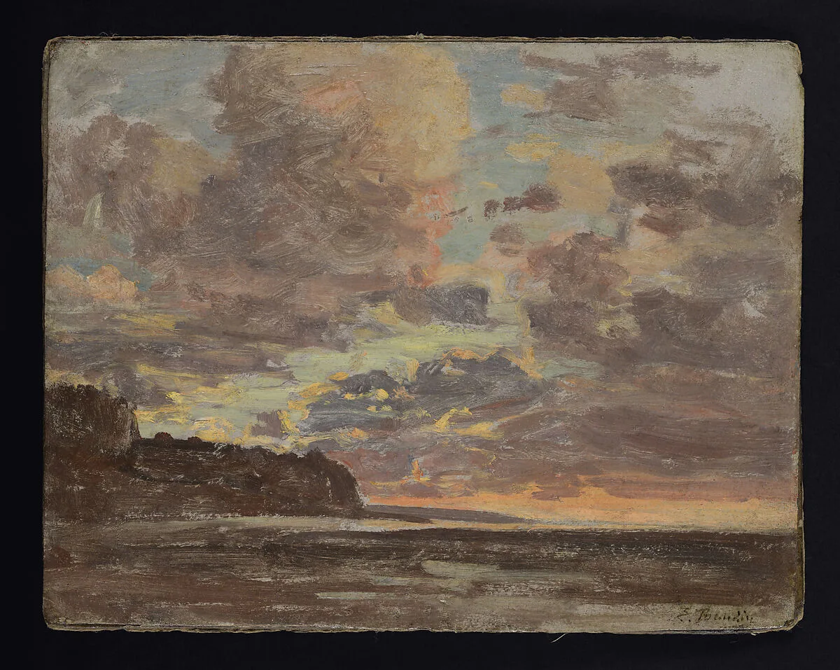 Sunset at Etretat — Eugène Boudin