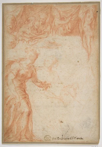 Figural Studies for a Scene (The Birth of the Virgin or Saint John the Baptist?)