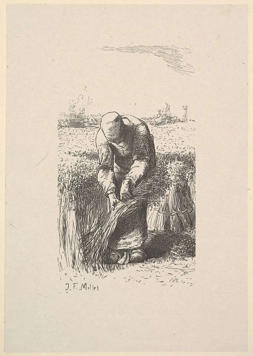 The Wheat Gatherer — Jean-François Millet|Jacques-Adrien Lavieille