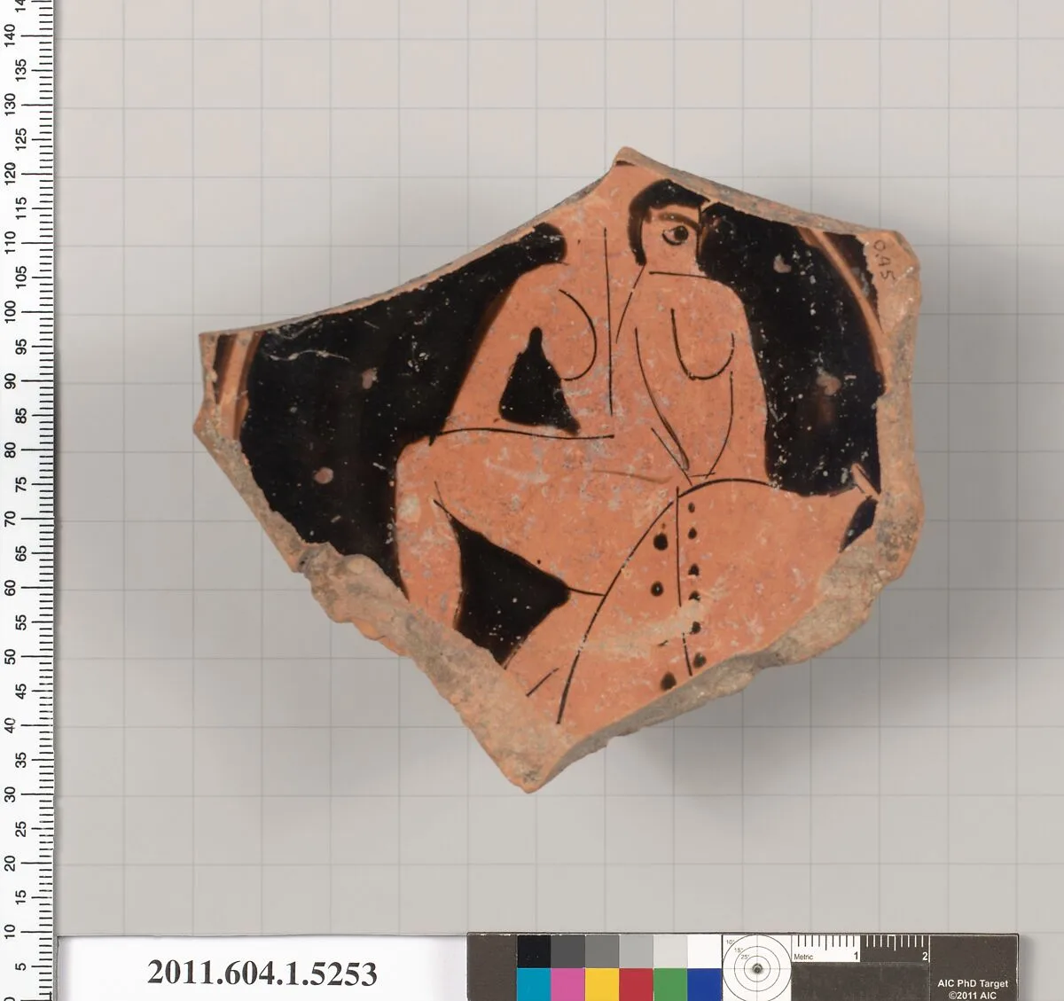 Terracotta fragment of a kylix (drinking cup) — Unknown