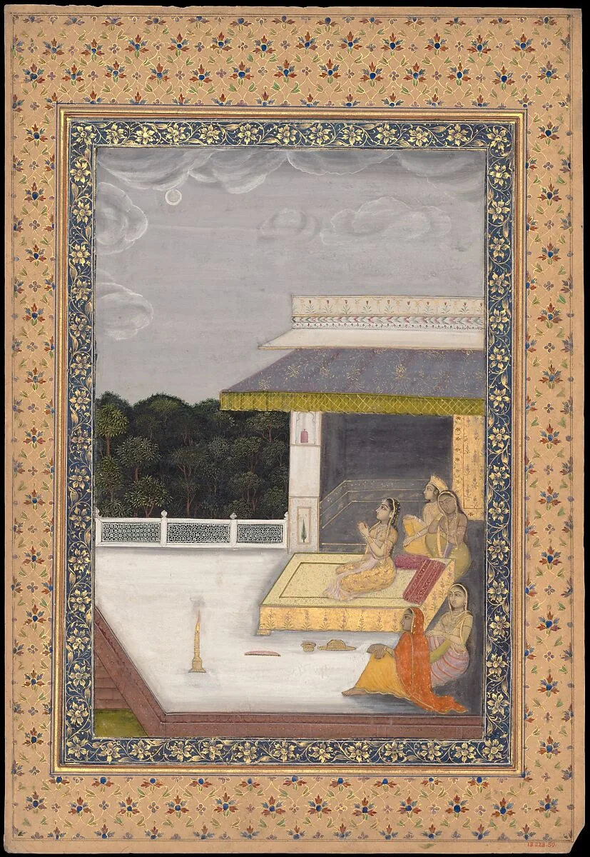 Women Enjoying the Moonlight — Unknown