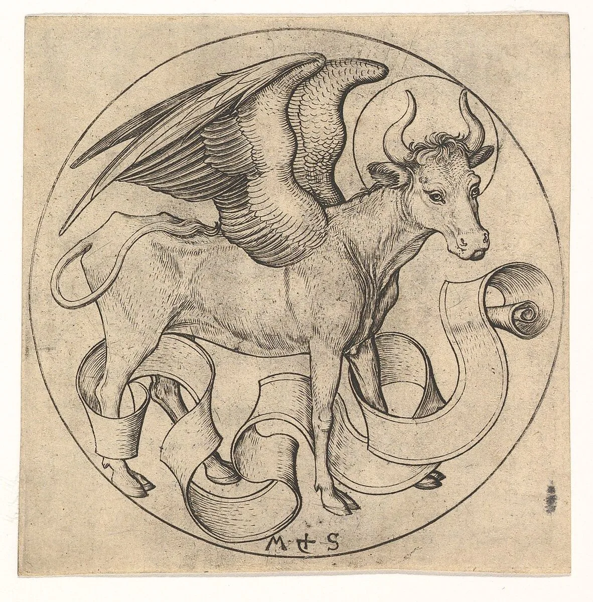 The Ox of St. Luke — Martin Schongauer