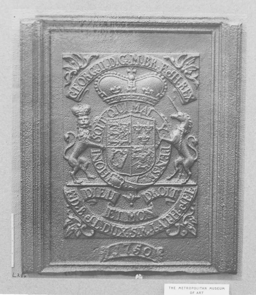 Stove plate with the royal arms of George II — Unknown