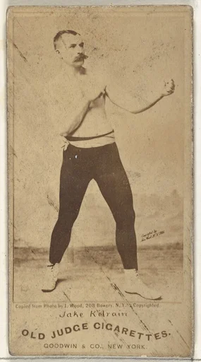 Jake Kilrain, from the Celebrities and Prizefighters series (N174) for Old Judge Cigarettes