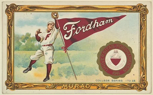 Fordham University, version one, part of the College Series cabinet cards (T6)
