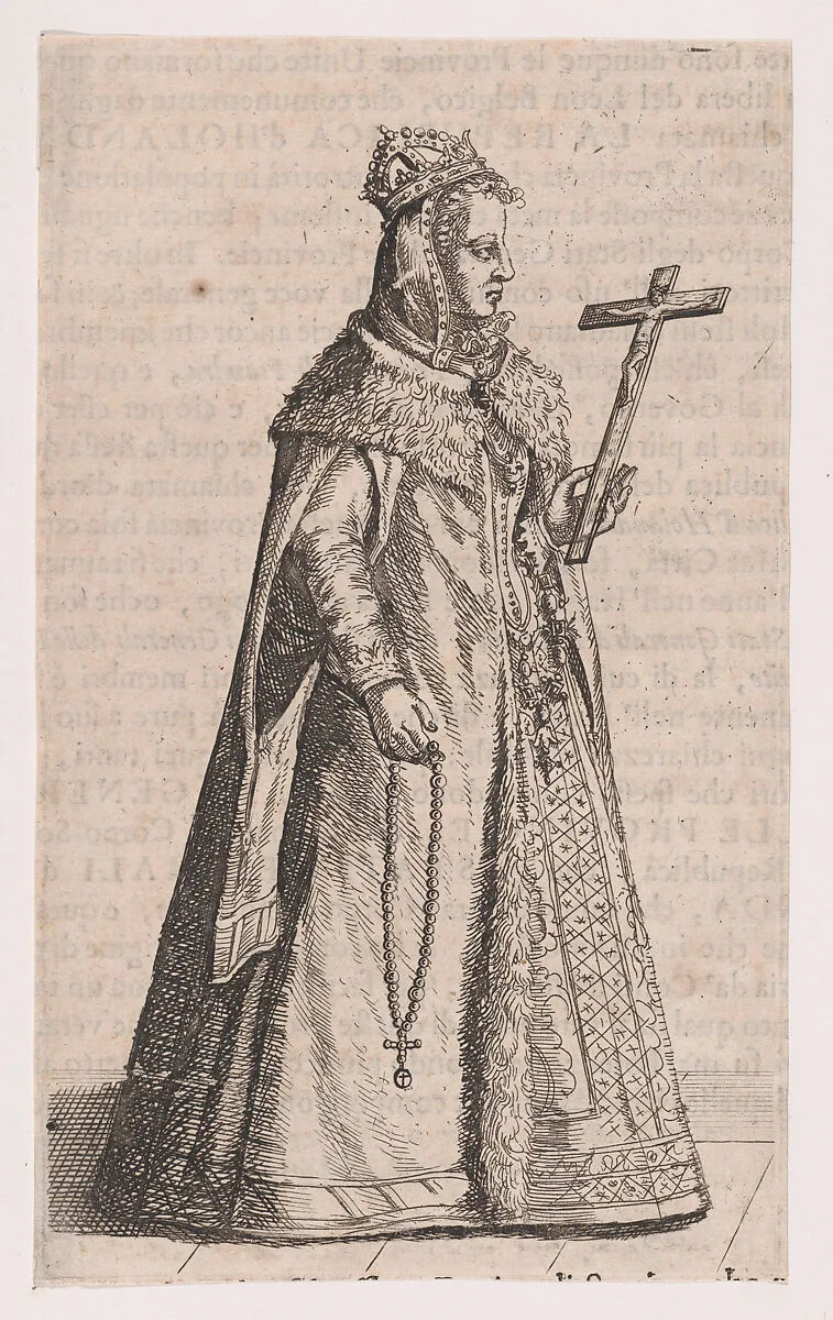 Mary, Queen of Scots (from "Teatro Belgico, overo ritratti historici, chronologici, politici, e geografici, délie sette provincie unité," volume I, page 412) — Mary, Queen of Scots|Gregorio Leti