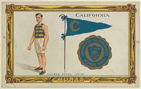 University of California, version two, part of the College Series cabinet cards (T6) — Murad Cigarettes