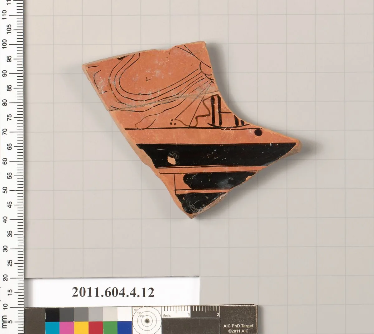 Terracotta fragment of a kylix (drinking cup) — Unknown