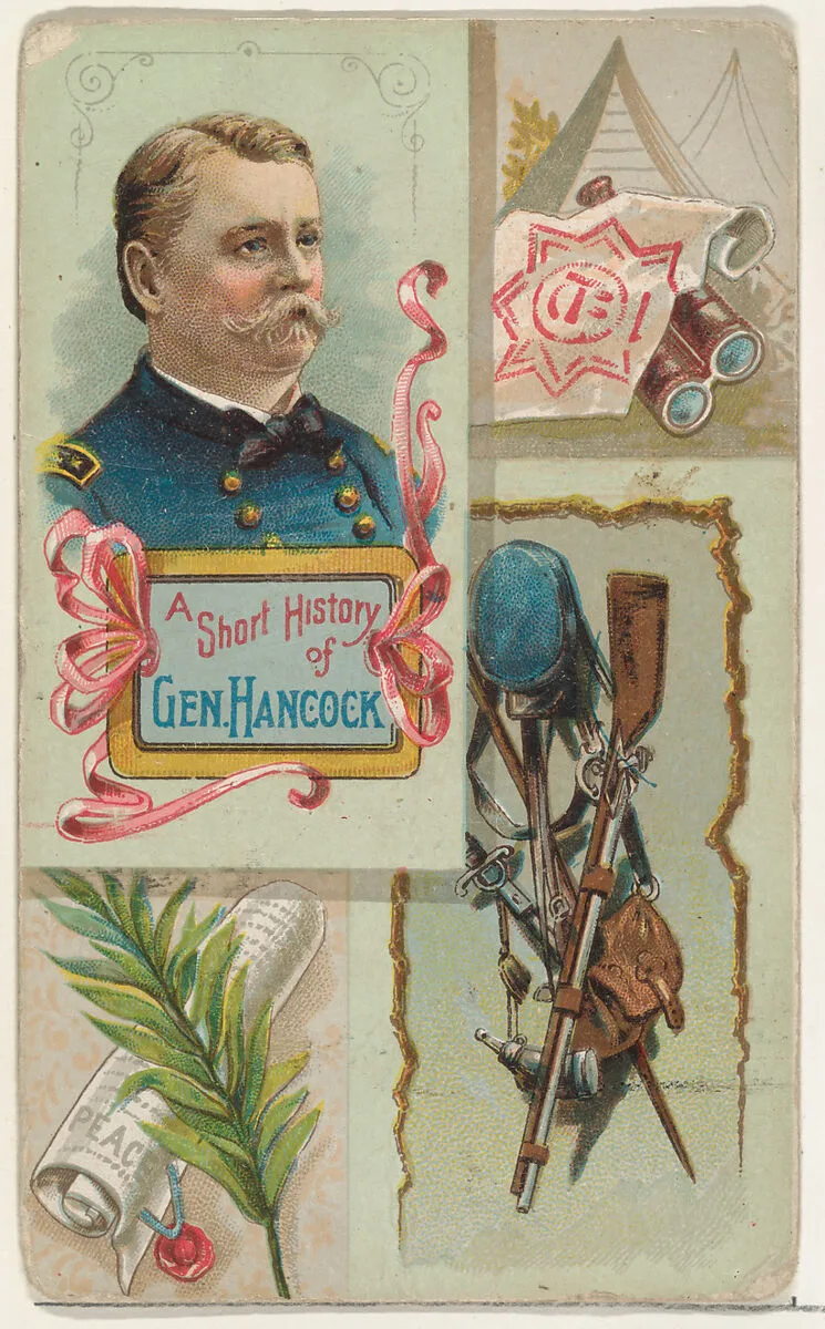 A Short History: General Winfield S. Hancock, from the Histories of Generals series (N114) issued by W. Duke, Sons & Co. to promote Honest Long Cut Smoking and Chewing Tobacco — W. Duke, Sons & Co.|Knapp & Company