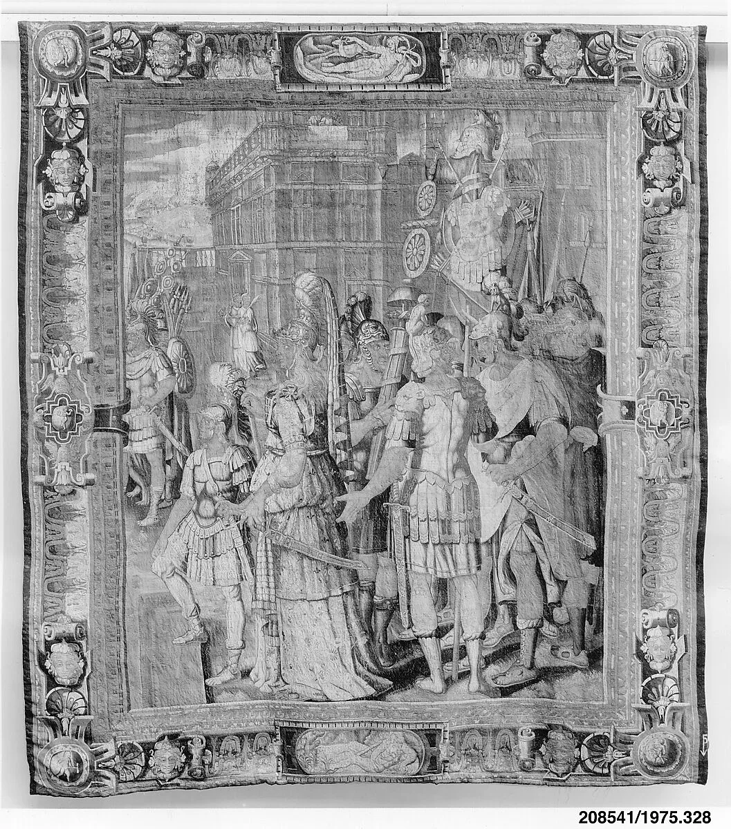 The Two Statues from a set of the Story of Artemesia — Frans van den Planken (François de La Planche)|Antoine Caron