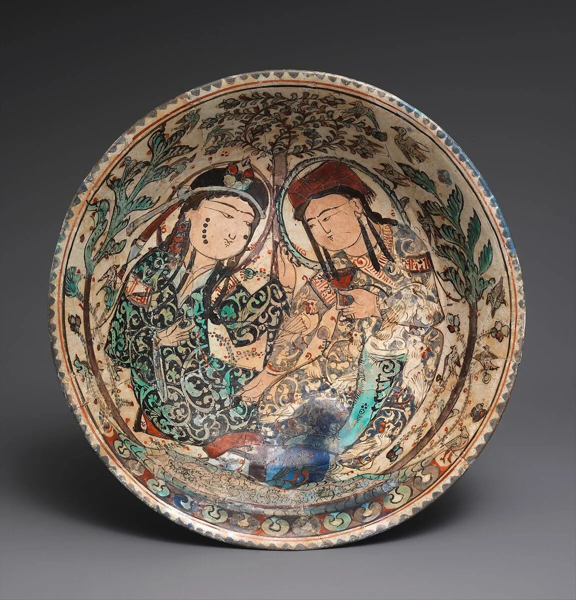 Bowl, Mina'i ("enameled") ware — Unknown
