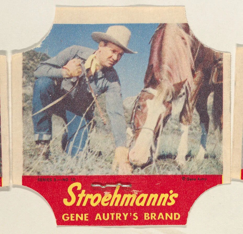 Gene Autry's Brand, Series 3, No. 10, from the Gene Autry's Brand bread end labels series (D290-7) issued by Stroehmann Bread Company — Stroehmann Bread Company