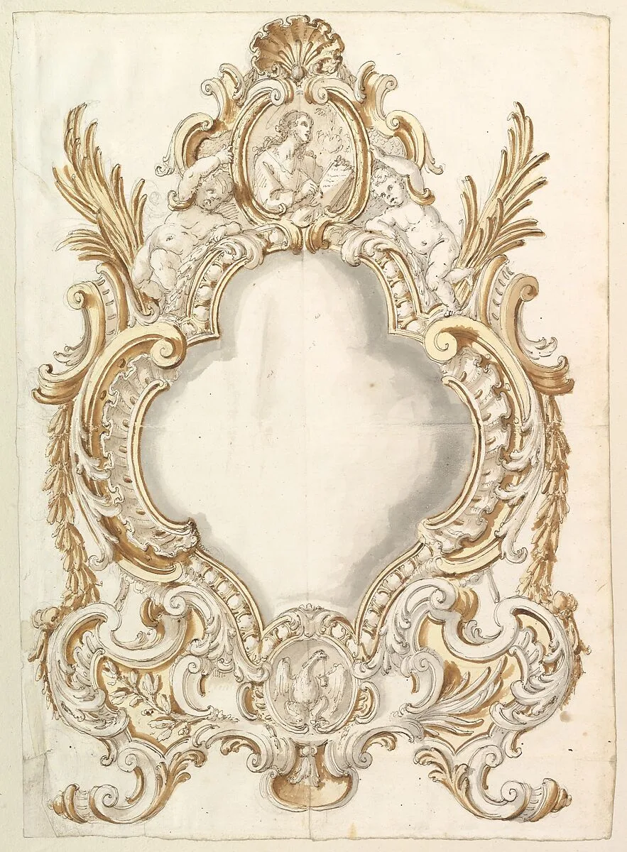 Design for a Carta Gloria — Anonymous, Italian, Roman, 18th century